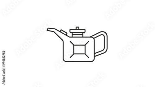 Simple Line Drawing of Teapot.