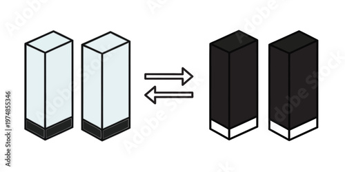 Magnetic polarity demonstration illustrating attraction and repulsion between opposite and like poles