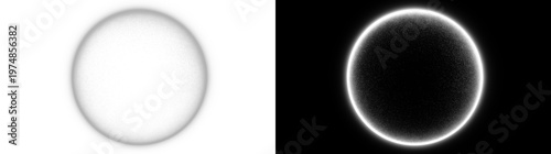 発光粒子リング 円形エネルギー光輪 PNG透過 背景なし