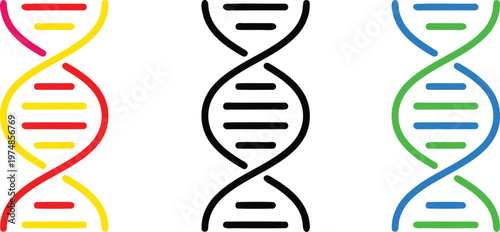 Colorful dna structures a visual representation of genetic material and molecular biology concepts