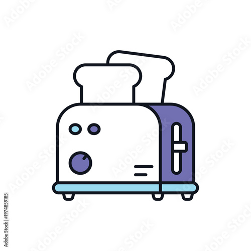 Bread Toaster vector icon