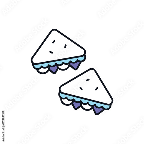 Cheese Sandwiches vector icon