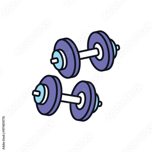Dumbbells  vector icon