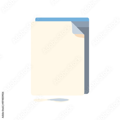 Paper sheet stack with folder representing document organization file management administrative tasks clerical work data storage and office workflow processes for professional business environments.