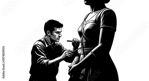 Doctor Examining Pregnant Woman Belly.