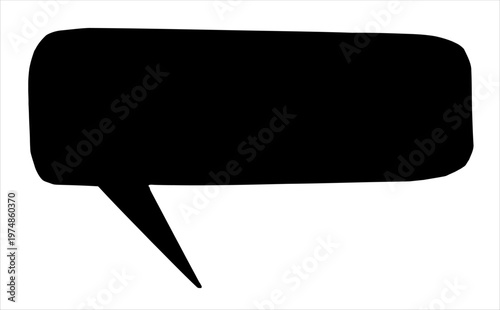 Isolated cut out speech bubble with copy space for text design element