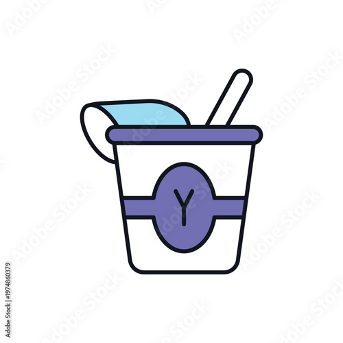 Yogurt Cup vector icon