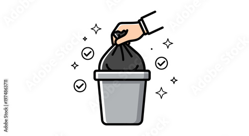 Hand throwing away electronic device charger.