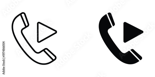 Contrast between outdated and modern phone icons with play button symbols