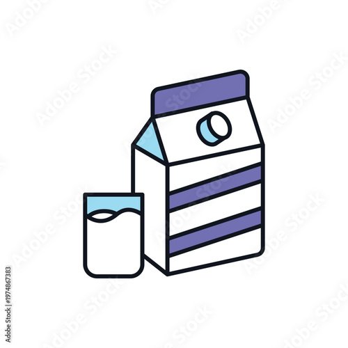 Milk Packet vector icon