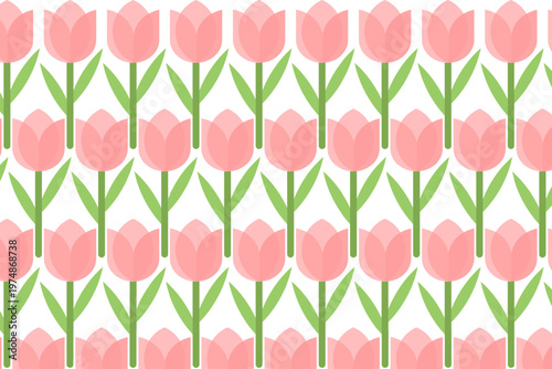 Spring flower tulip pattern for textile and wallpaper design