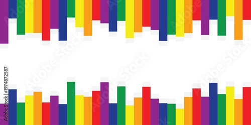 Rainbow Pride Celebration Abstract LGBTQ+ Vector Artwork