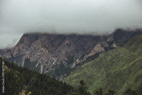 clouds over the mountains