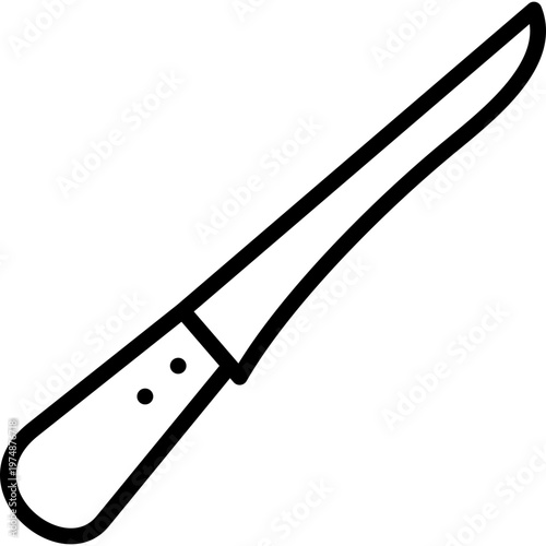 fillet knife line icon