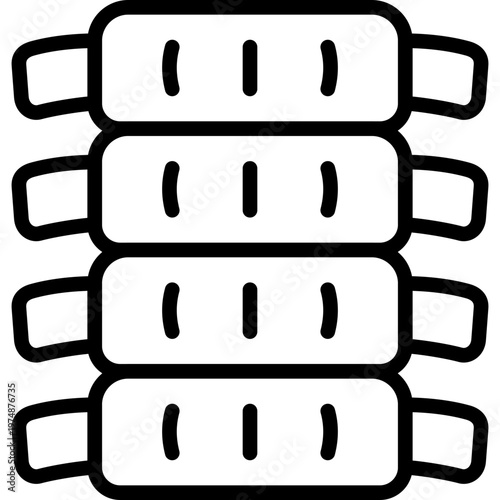 ribs meat line icon