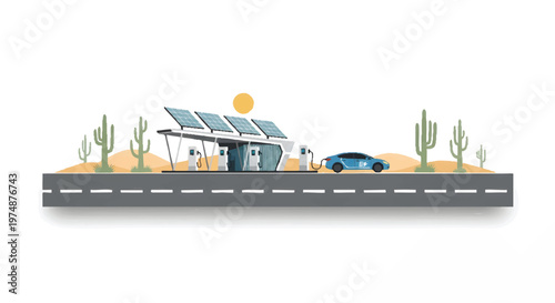 Eco friendly solar powered house with electric car charging station