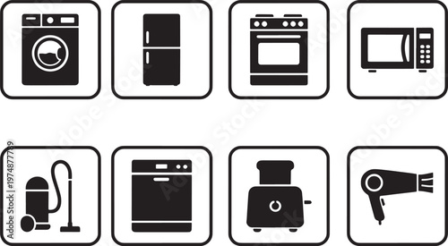 kitchen and home appliances icons