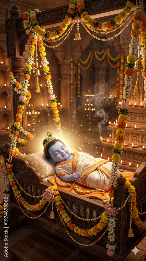 Fototapeta premium Shree Krishna | Janmashtami |Litttle krishna