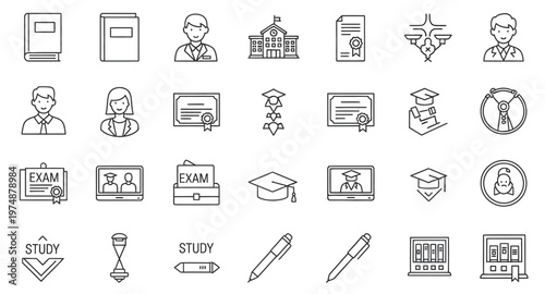 Collection of hand drawn legal and justice icons court law and judiciary symbols