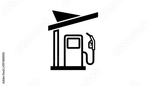 Gas station icon fuel pump symbol simple web vector illustration