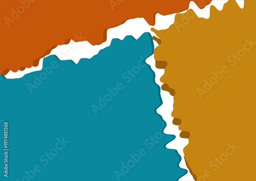 Vector torn paper. Collection of colored pieces of torn paper with ripped edges, torn cardboard. eps 10