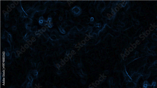 Vector Abstract dark blue illustration with fluid and enigmatic forms of energy and profound mystery 