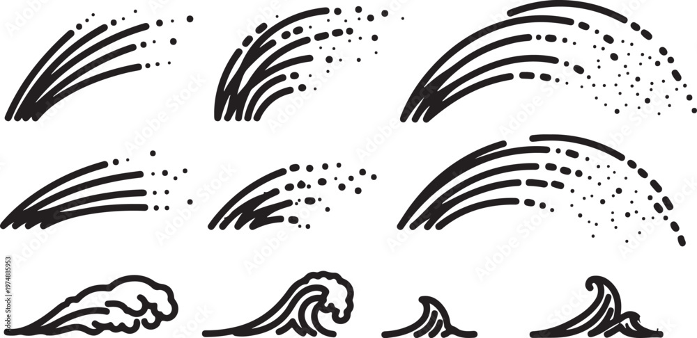 Fototapeta premium Various views of bird skulls and lower jaws illustrating anatomical diversity Vector