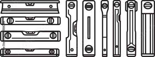 Tools for drilling and driving screws with different bits and attachments Vector