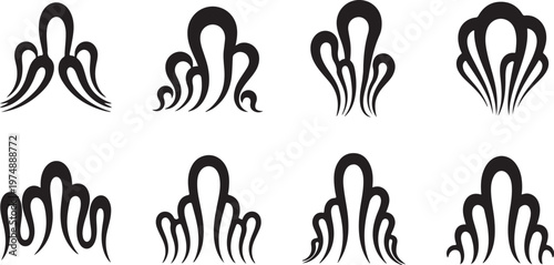 Handwritten cursive alphabet letters in a clean and simple style Vector