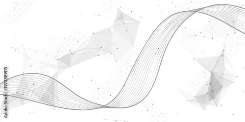 Abstract mesh vector background. Futuristic technology style card. Digital technology futuristic internet network speed connection white background. connecting medical science vector illustration.