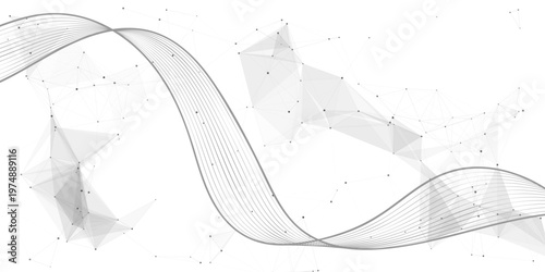 Abstract mesh vector background. Futuristic technology style card. Digital technology futuristic internet network speed connection white background. connecting medical science vector illustration.