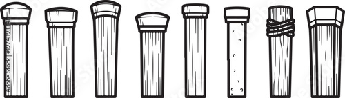 Various types of eyeglass case designs with different materials and styles Vector