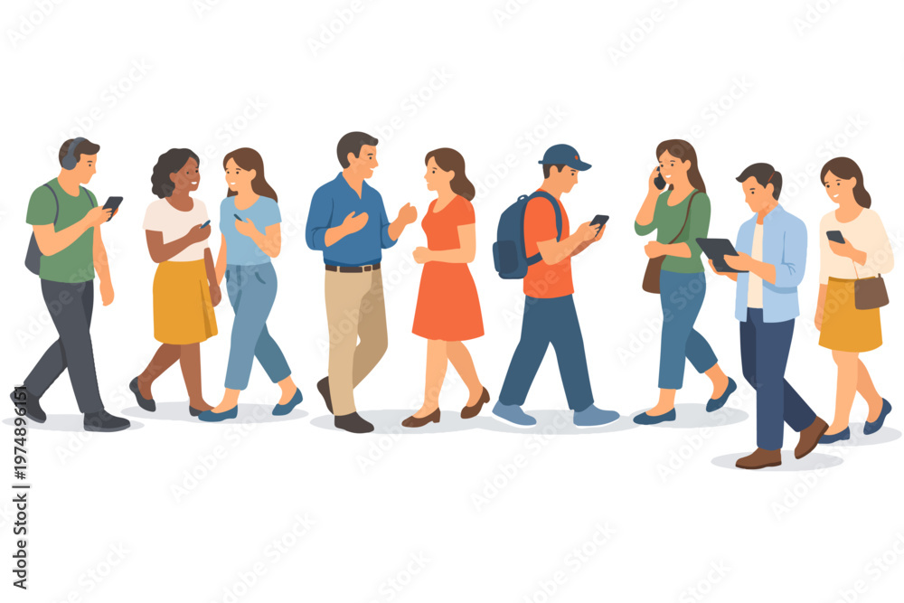 Fototapeta premium People Communication and Networking Concept Art