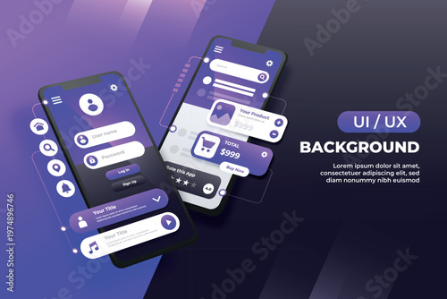 Gradient ui ux landing page