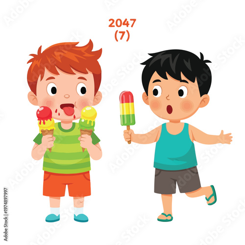 Children Ice Cream Summer Fun Commercial