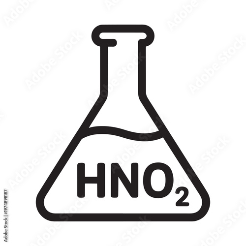 Simple black and white line drawing of an erlenmeyer flask