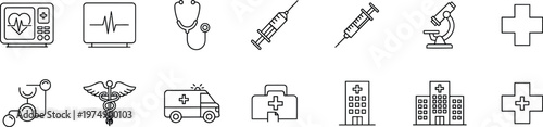 Nurse Day Medical Icons for Hospital Healthcare and Emergency Service Vector