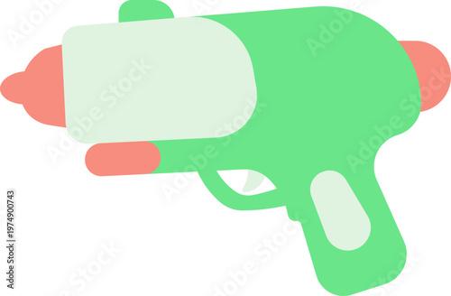 Illustration of Songkran Water Gun Cartoon Element shape
