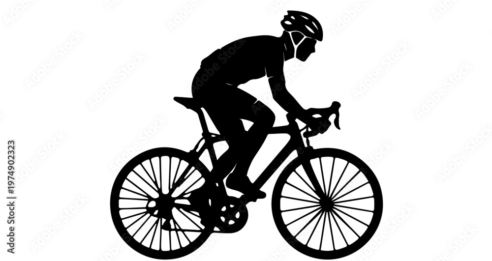Obraz premium cyclist silhouette vector