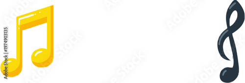 A minimalist yellow music note stands against a stark white background, symbolizing the vibrant essence of World Music Day