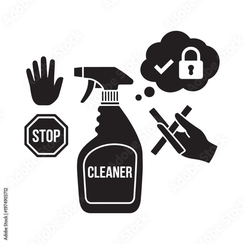 Safety measures cleaning protection and avoiding harmful substances