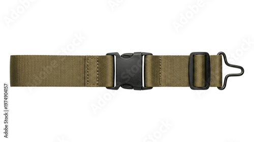 Tactical olive drab webbing belt with plastic buckle