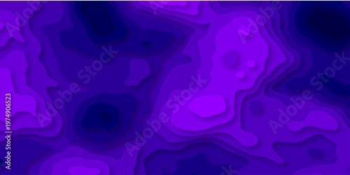 Generated conceptual elevation map. Isolines of landscape surface elevation. Geographic map conceptual design. Elegant background for presentations.