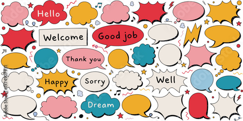 Vibrant cartoon landscape of Serene sunset over a meandering countryside river and rolling hills Vector