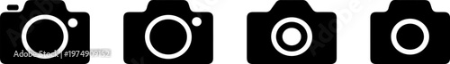 Camera icon set. photo camera icon. camera photography icon.