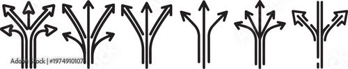 Illustration of a forest with trees and arrows depicting wind direction Vector