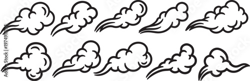 A collection of stylized animal footprints in a grid pattern Vector