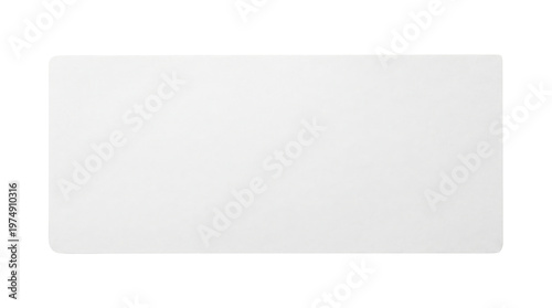 Tableau sur toile Blank white rectangular rounded corner sign or label