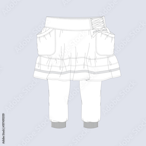 Girls Layered Ruffle Skirt Design