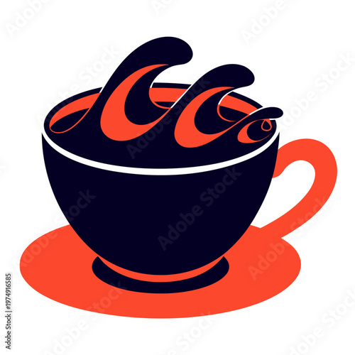       Coffee cup logo icon vector illustration.
